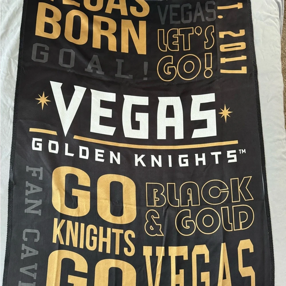 Evergreen Flag, Las Vegas Golden Knights, Fan Rules ES Gar, 18'' x 0.15'' inches
